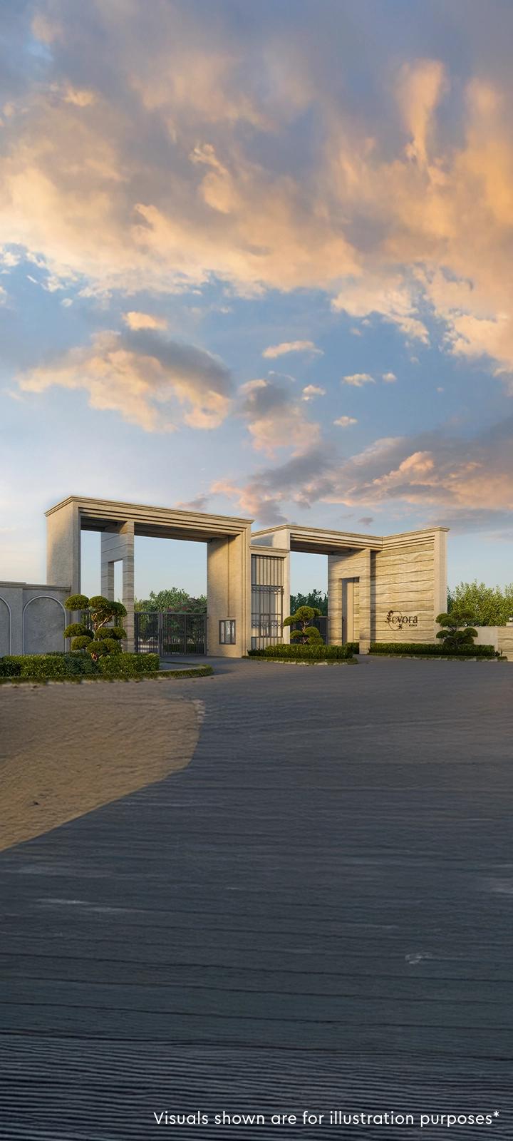 Entrance view of Godrej Evora Estate Panipat residential plotted township